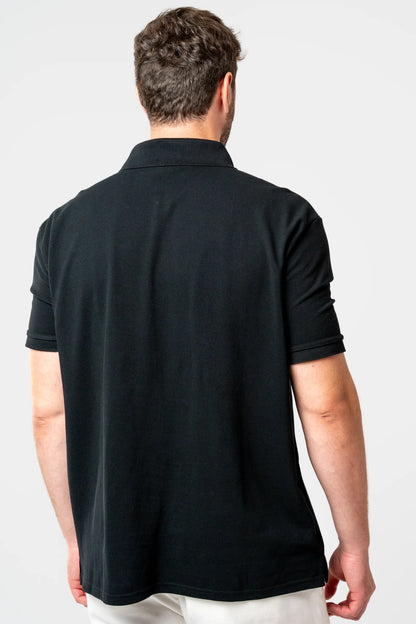 Ds Damat Regular Fit Siyah Pike Dokulu T-shirt