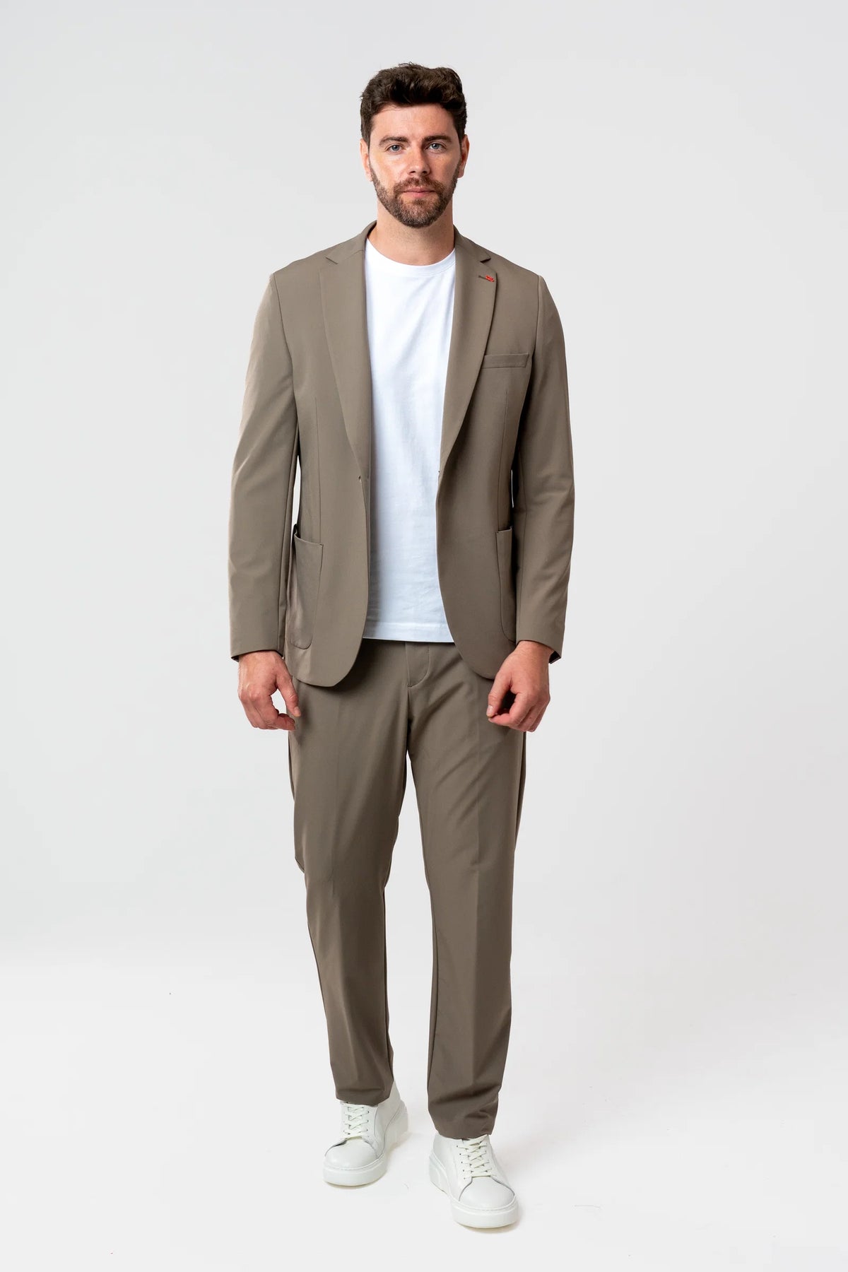 Twn Slim Fit Sütlü Kahve Düz Takim Elbise