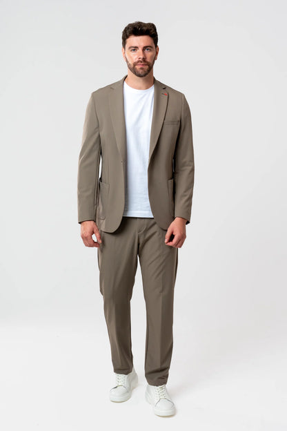 Twn Slim Fit Sütlü Kahve Düz Takim Elbise