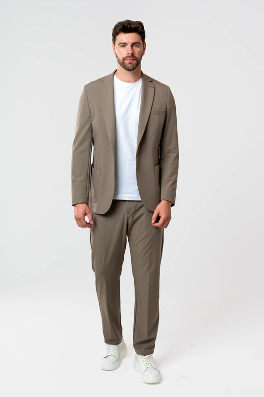 Twn Slim Fit Sütlü Kahve Düz Takim Elbise