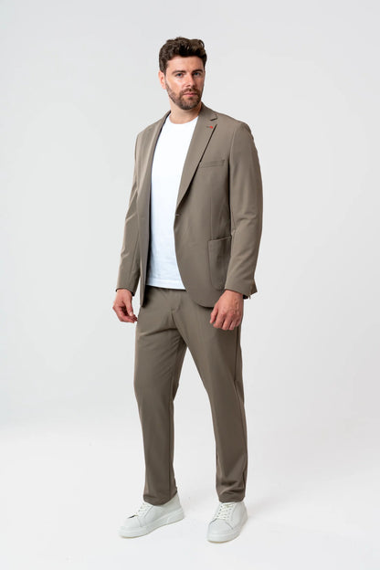 Twn Slim Fit Sütlü Kahve Düz Takim Elbise