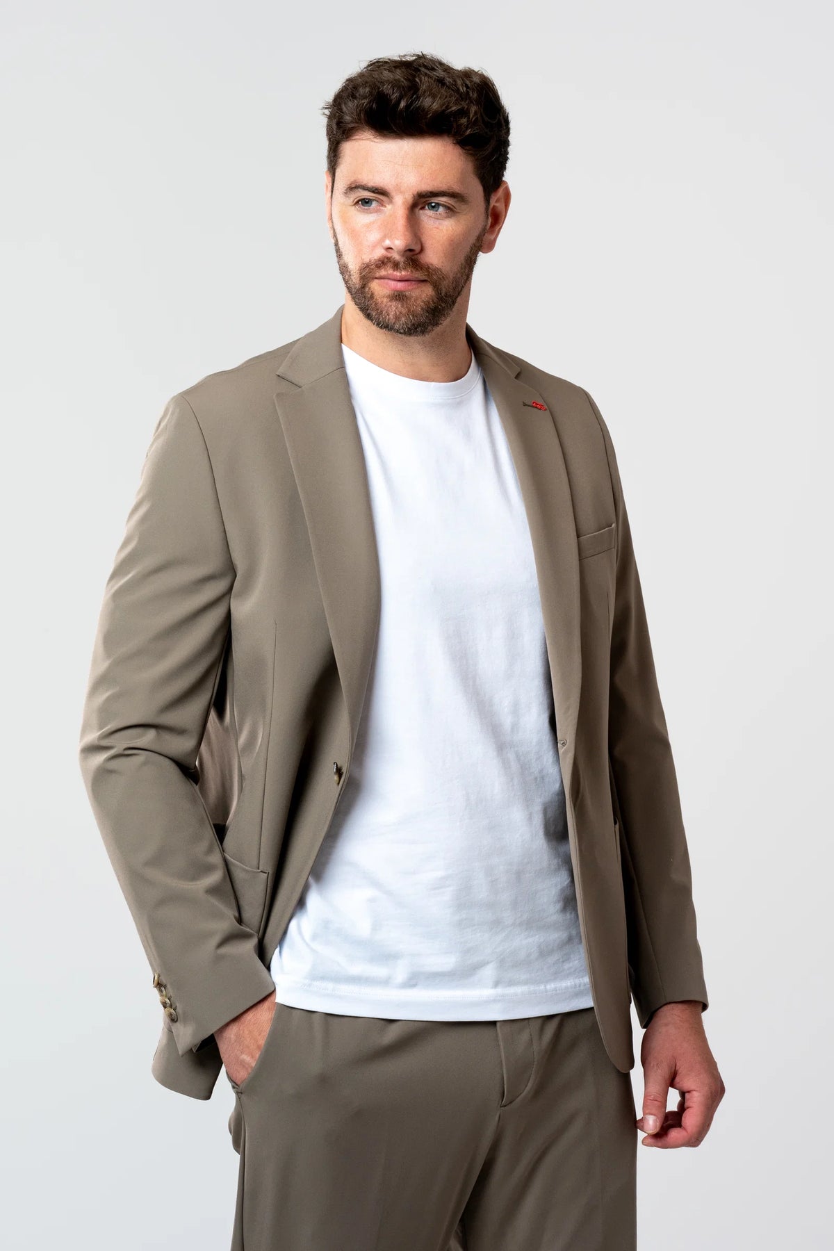 Twn Slim Fit Sütlü Kahve Düz Takim Elbise