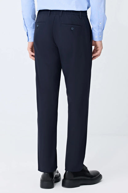 Tween Relaxed Fit (pilesiz) Lacivert Kumaş Pantolon