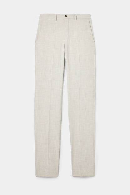 Tween Slim Fit Koyu Bej Armürlü Takim Elbise