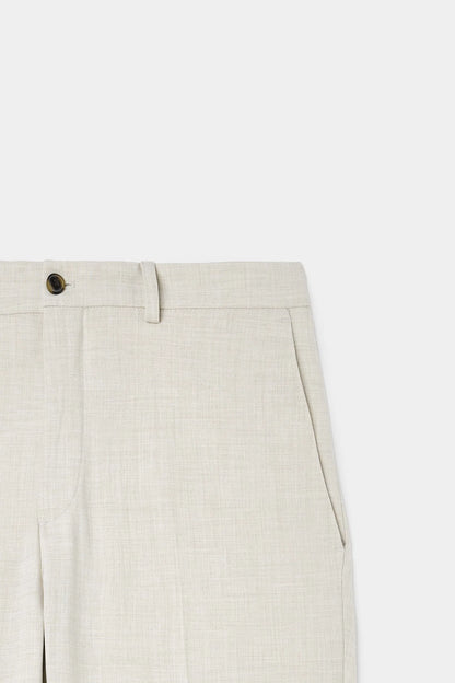 Tween Slim Fit Koyu Bej Armürlü Takim Elbise