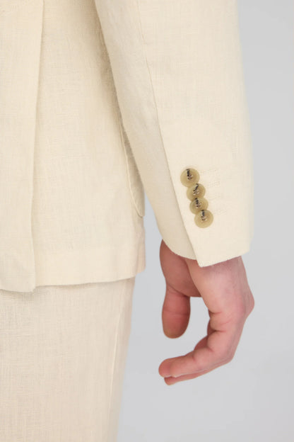 Ds Damat Slim Fit Bej Düz Kumaş Ceket