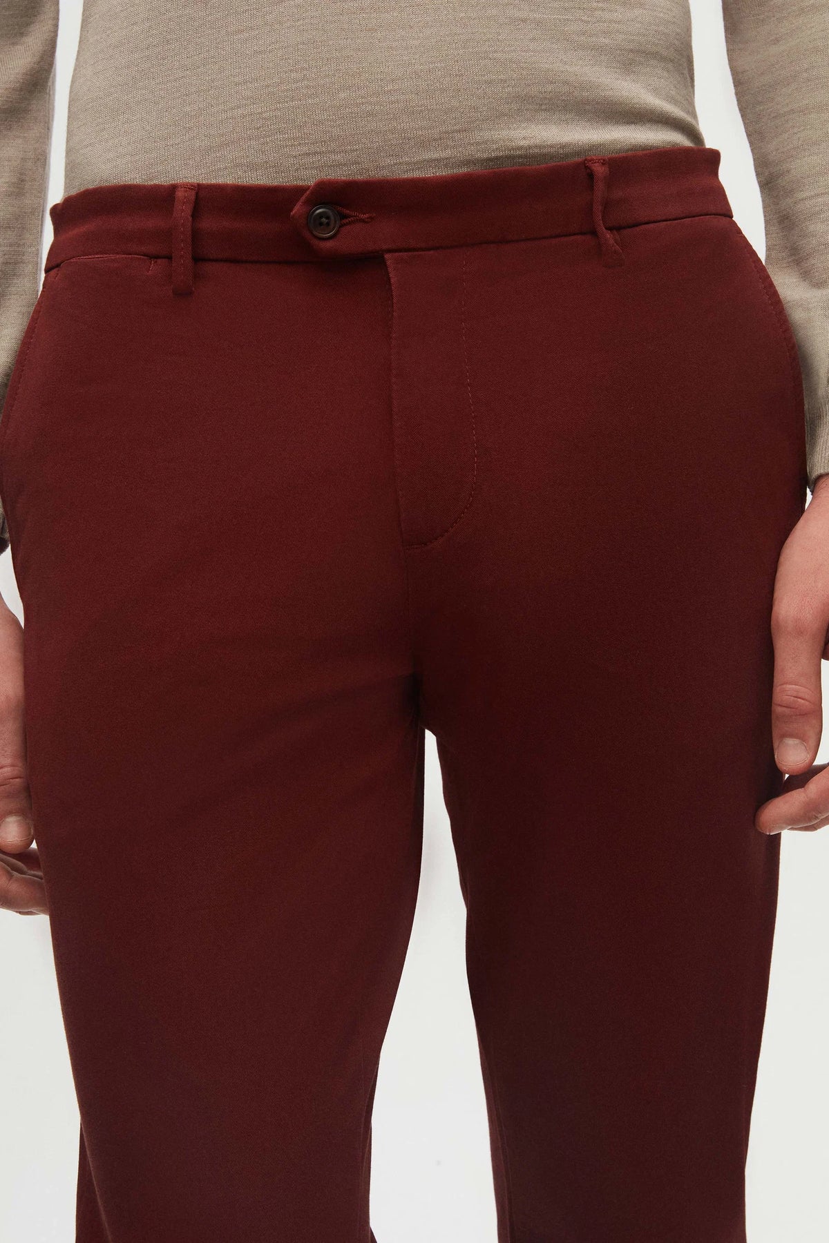 Damat Slim Fit Kiremit Bi Strech Pamuklu Beli Içten Lastikli Chino Pantolon
