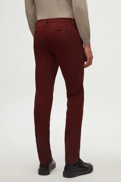 Damat Slim Fit Kiremit Bi Strech Pamuklu Beli Içten Lastikli Chino Pantolon