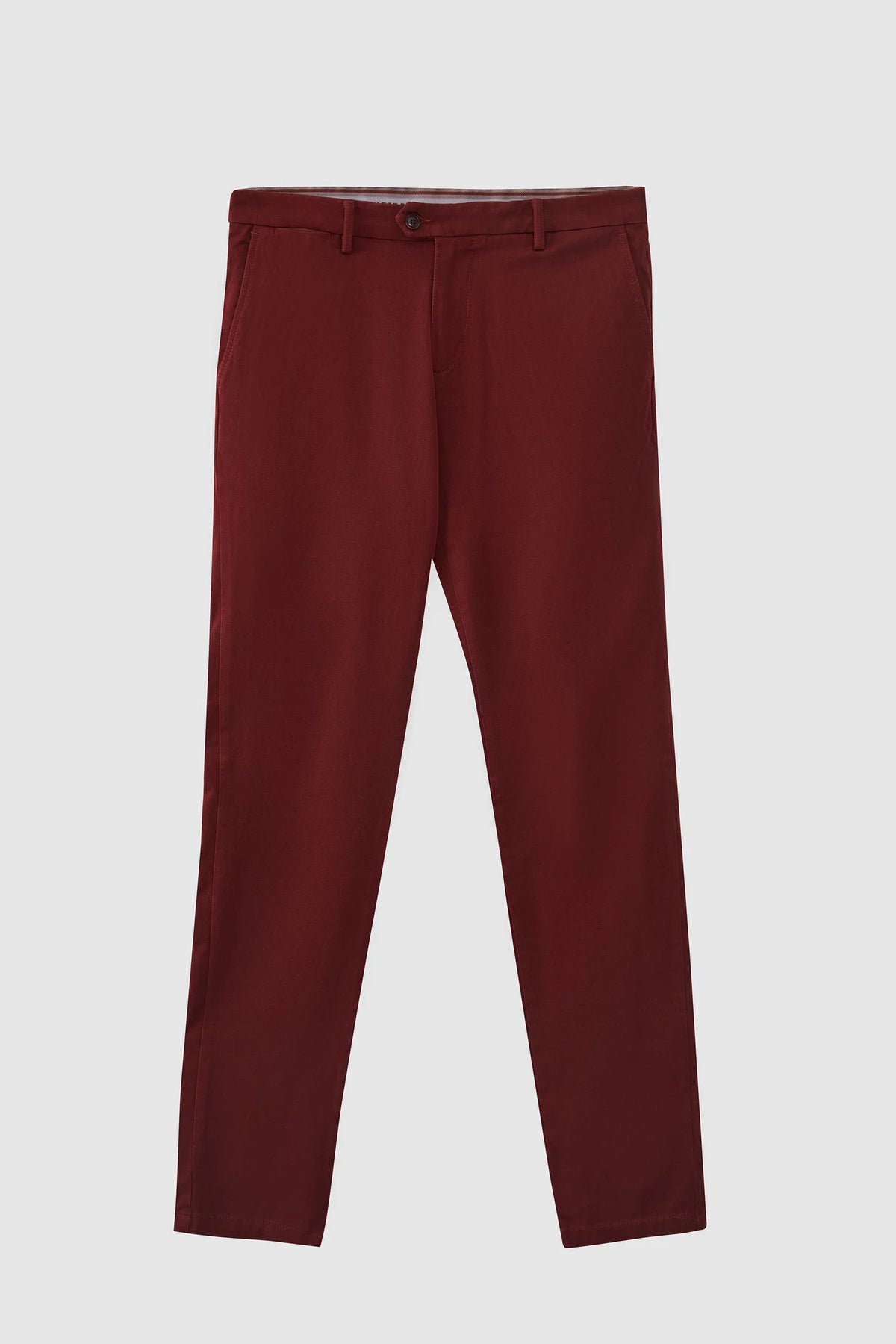 Damat Slim Fit Kiremit Bi Strech Pamuklu Beli Içten Lastikli Chino Pantolon