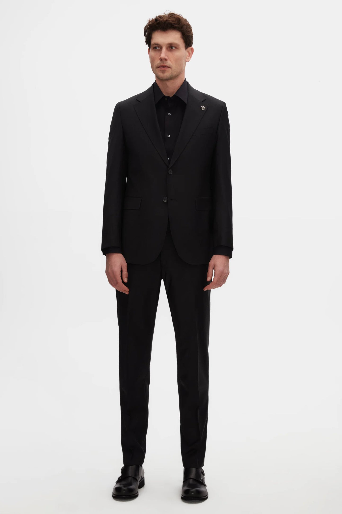 Damat Regular Fit Siyah Düz Superfine Wool Takim Elbise