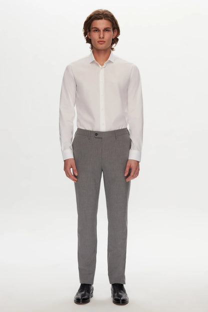 Tween Slim Fit Beyaz Düz Travel Gömlek