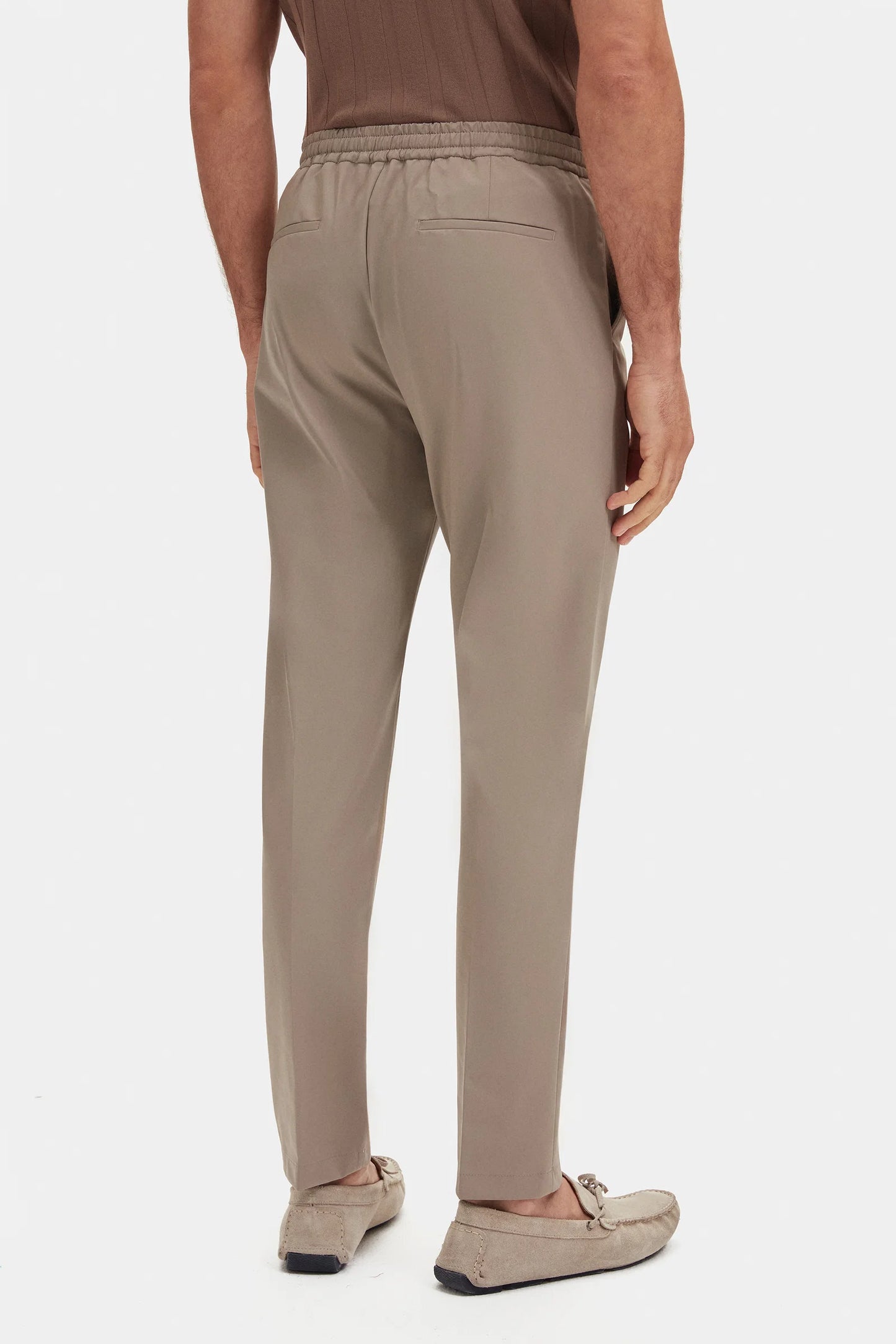 Damat Relaxed Fit (pilesiz) Vizon Düz Kumaş Pantolon