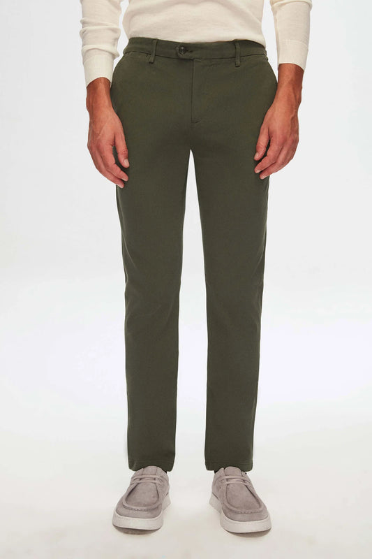 Damat Slim Fit Haki Bi Strech Pamuklu Beli Içten Lastikli Chino Pantolon
