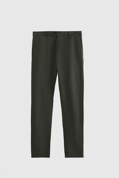 Damat Slim Fit Haki Bi Strech Pamuklu Beli Içten Lastikli Chino Pantolon