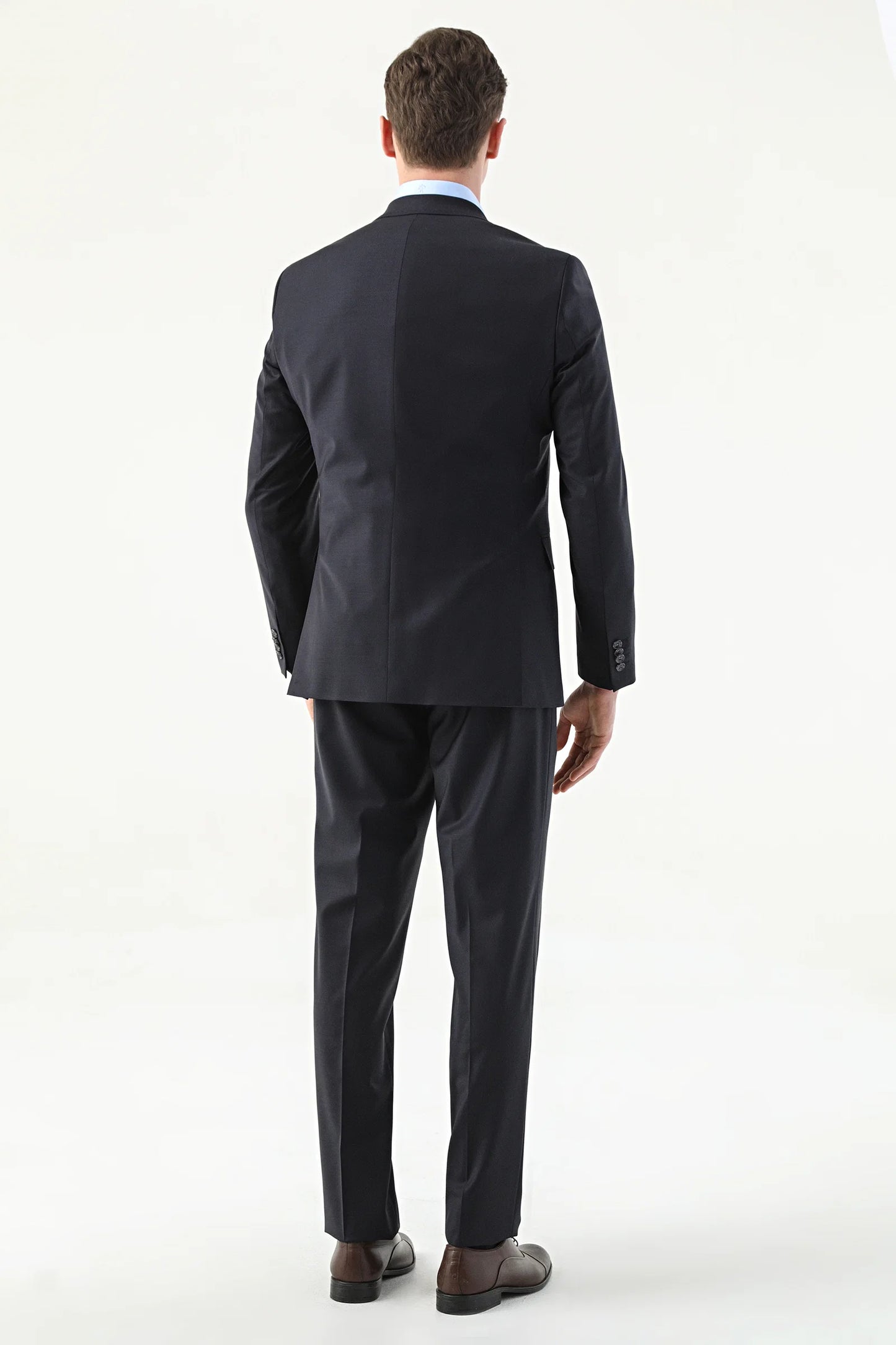 Damat Slim Fit Lacivert Düz Superfine Wool Takim Elbise