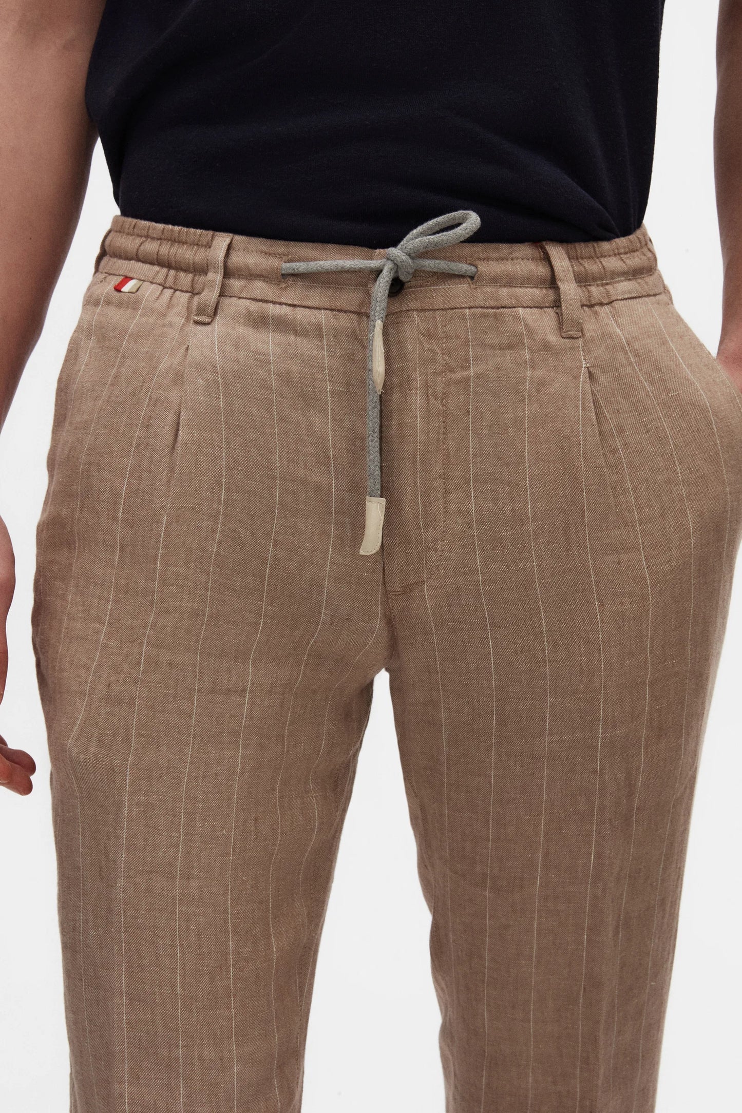 Damat Slim Fit Bej %100 Keten Chino Pantolon