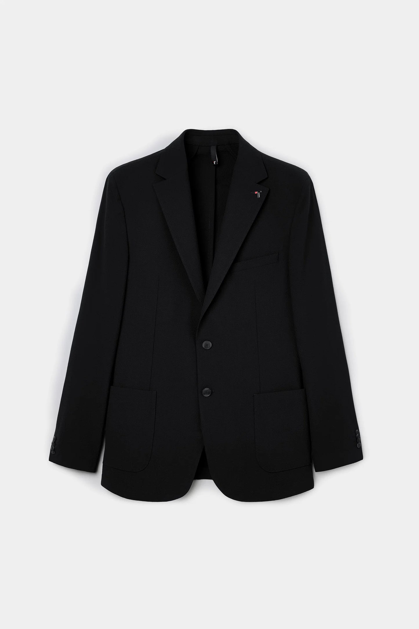 Tween Slim Fit Siyah Armürlü Kumaş Ceket