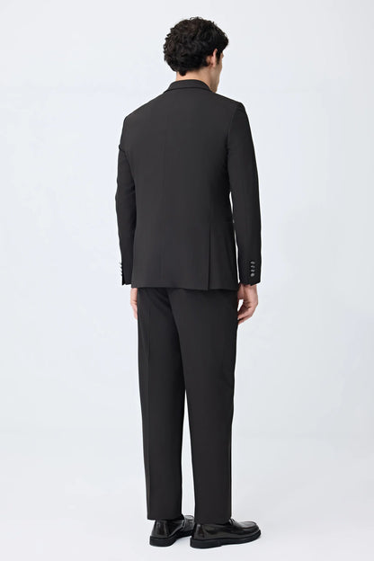 Tween Slim Fit Kahverengi Kruvaze Takim Elbise