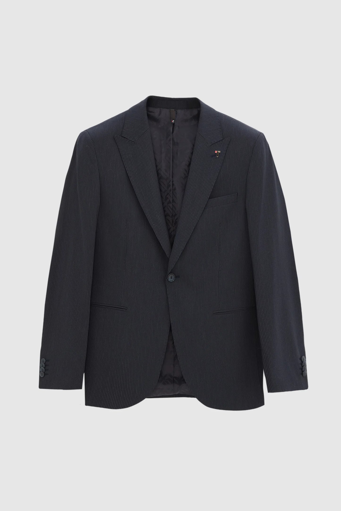 Tween Slim Fit Lacivert Çizgili Takim Elbise