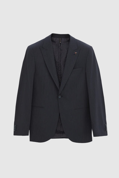Tween Slim Fit Lacivert Çizgili Takim Elbise
