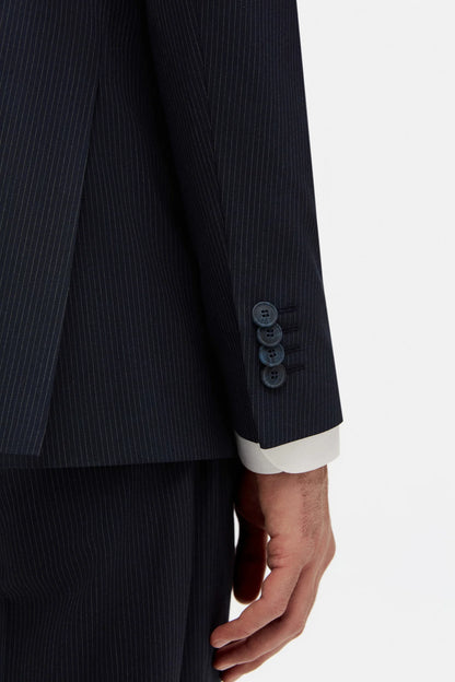 Tween Slim Fit Lacivert Çizgili Takim Elbise