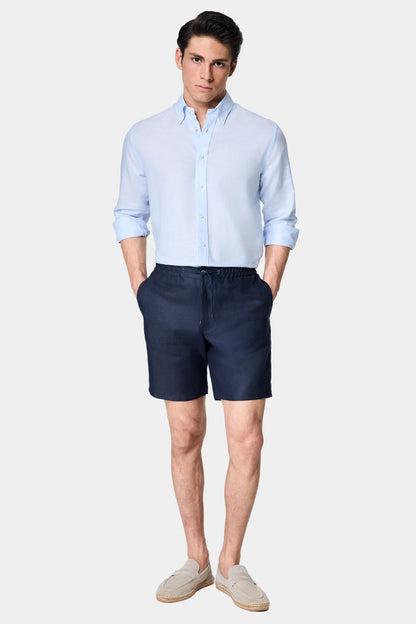 Damat Regular Fit Lacivert Düz Şort