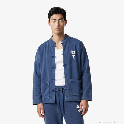 Unıted4 Regular Fit Erkek Mavi Sweatshirt