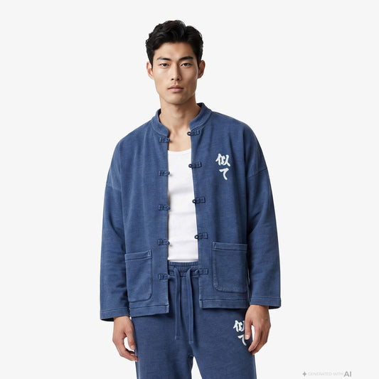 Unıted4 Regular Fit Erkek Mavi Sweatshirt