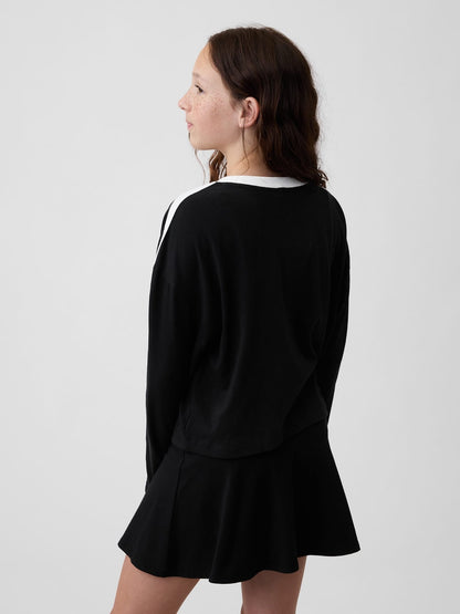 Siyah Oversized Gap Athletic Logo T-shirt