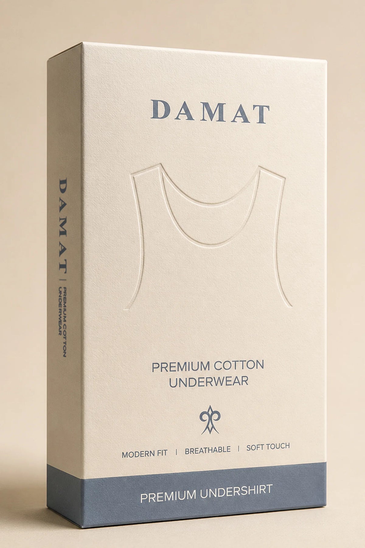 Damat Beyaz Pamuklu Premium Atlet