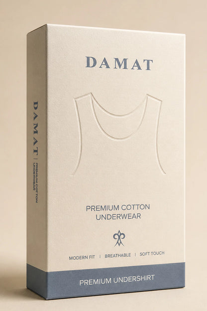 Damat Beyaz Pamuklu Premium Atlet