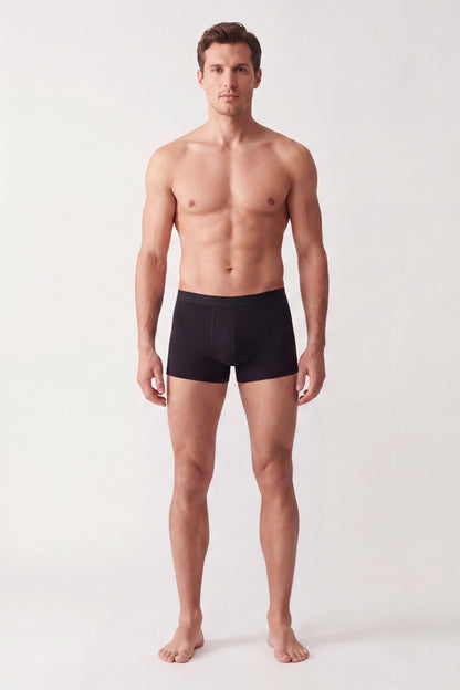 Damat Siyah Pamuklu Premium Boxer