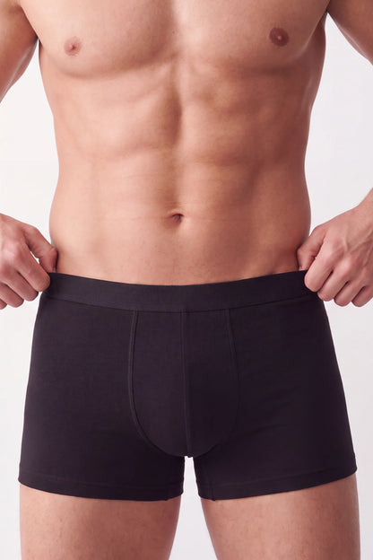 Damat Siyah Pamuklu Premium Boxer