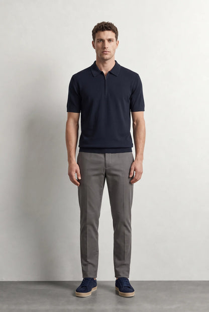 Ds Damat Slim Fit Lacivert Düz Örgü Kazak