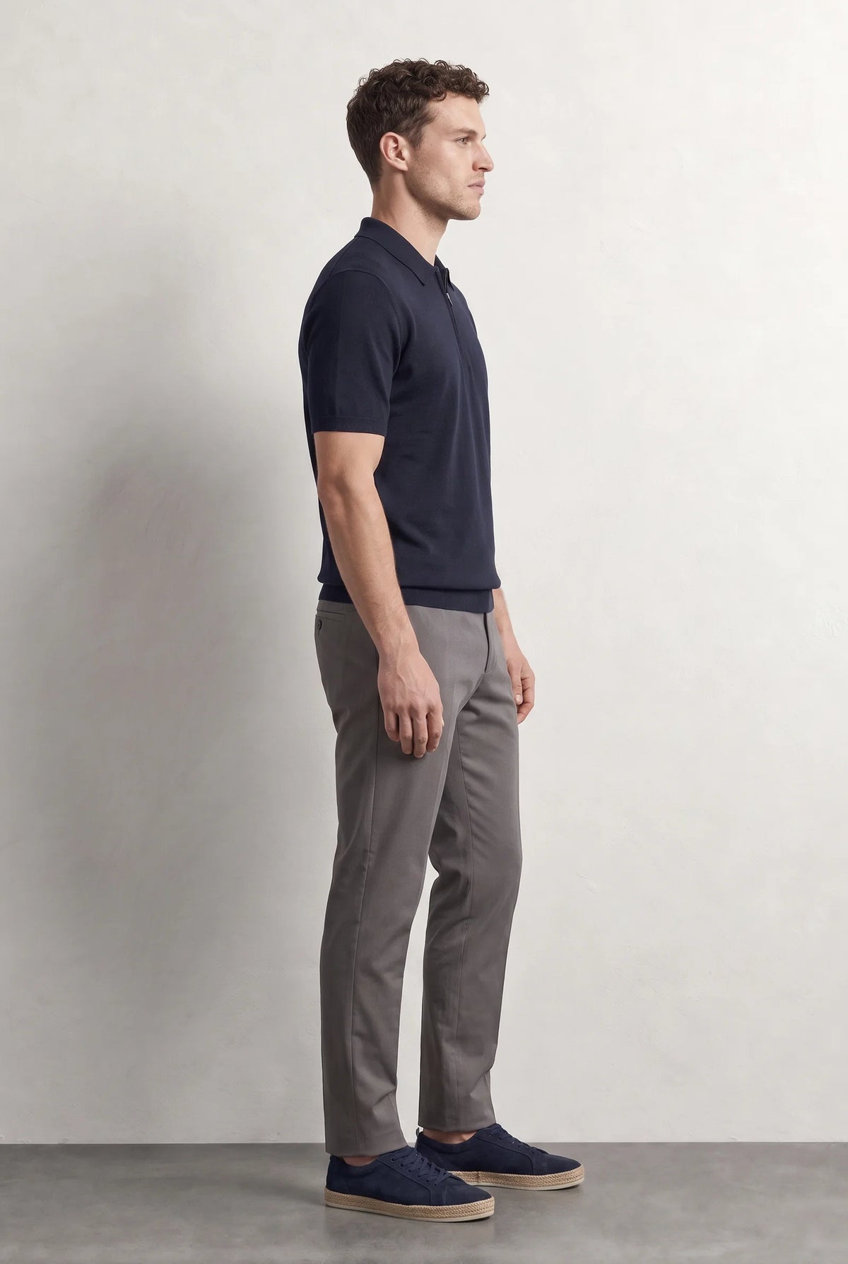 Ds Damat Slim Fit Lacivert Düz Örgü Kazak