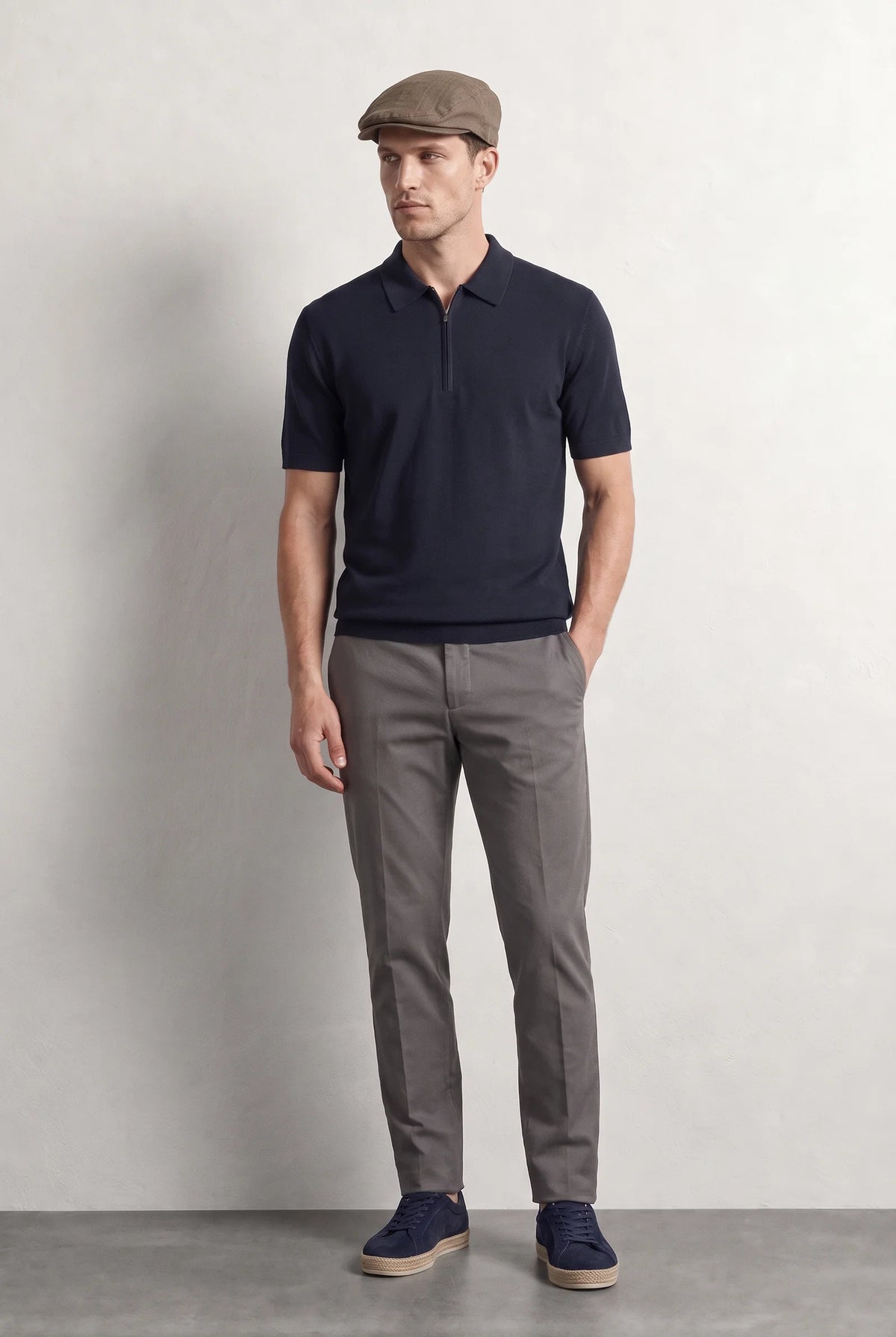 Ds Damat Slim Fit Lacivert Düz Örgü Kazak