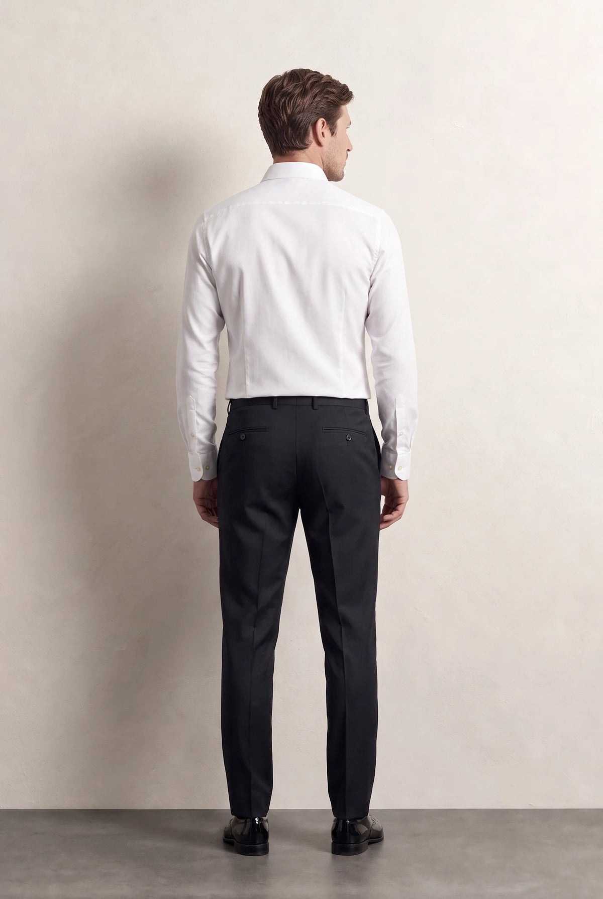 Twn Slim Fit Beyaz Düz Travel Gömlek