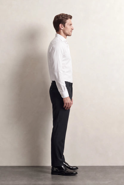 Twn Slim Fit Beyaz Düz Travel Gömlek