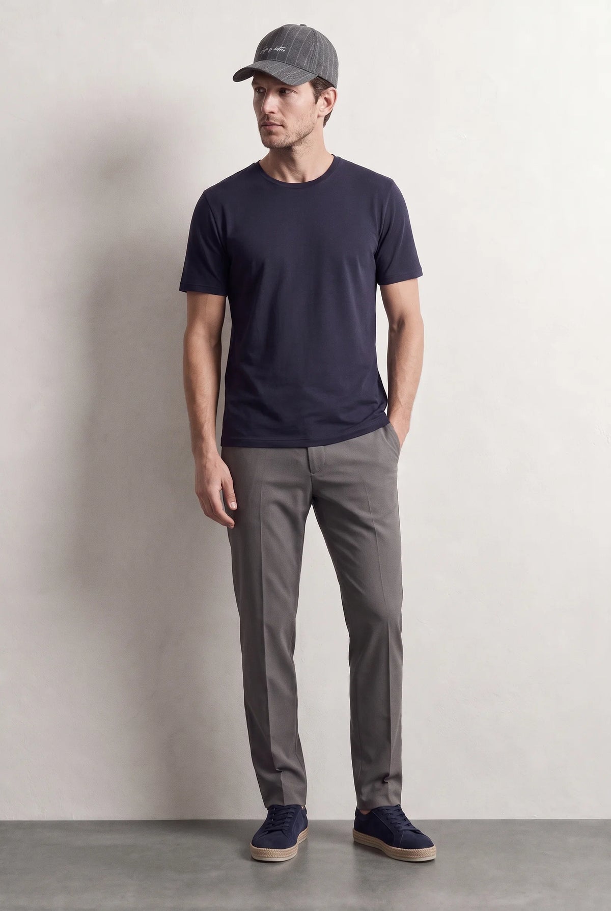 Ds Damat Regular Fit Lacivert Düz T-shirt