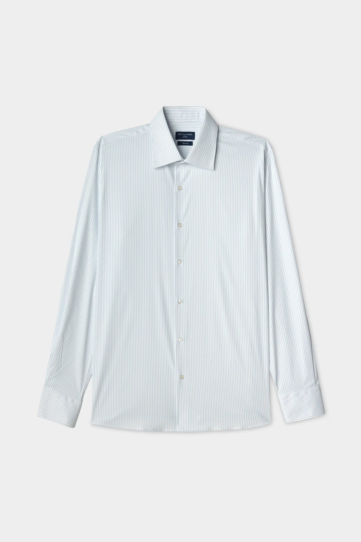 Ds Damat Slim Fit Beyaz Çizgili Gömlek