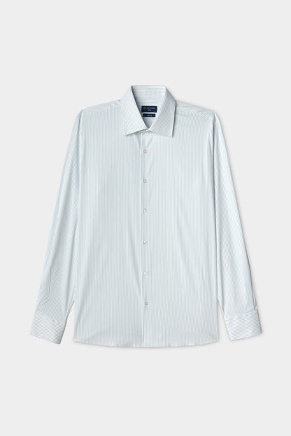Ds Damat Slim Fit Beyaz Çizgili Gömlek