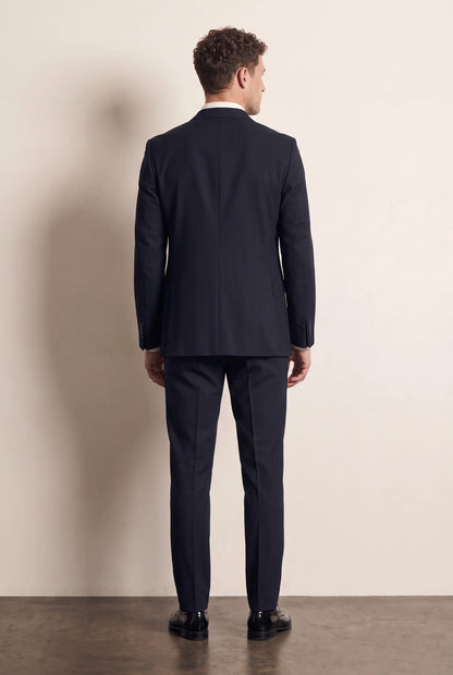 Twn Slim Fit Lacivert Çizgili Takim Elbise