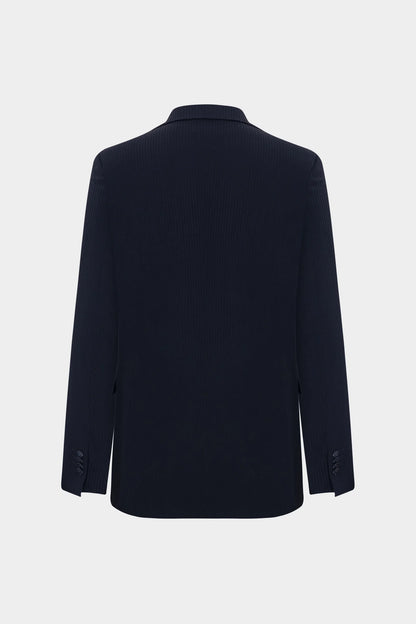 Twn Slim Fit Lacivert Çizgili Takim Elbise