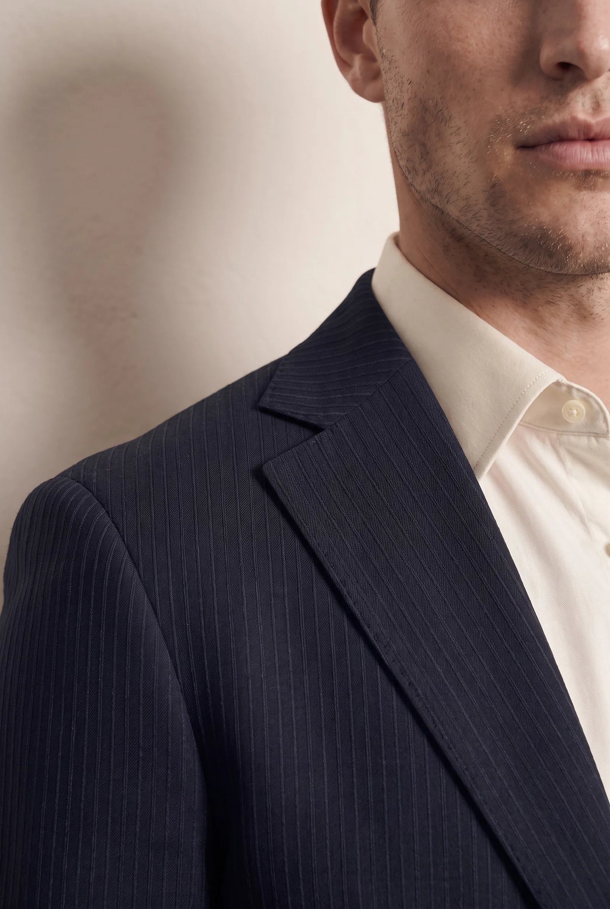 Twn Slim Fit Lacivert Çizgili Takim Elbise