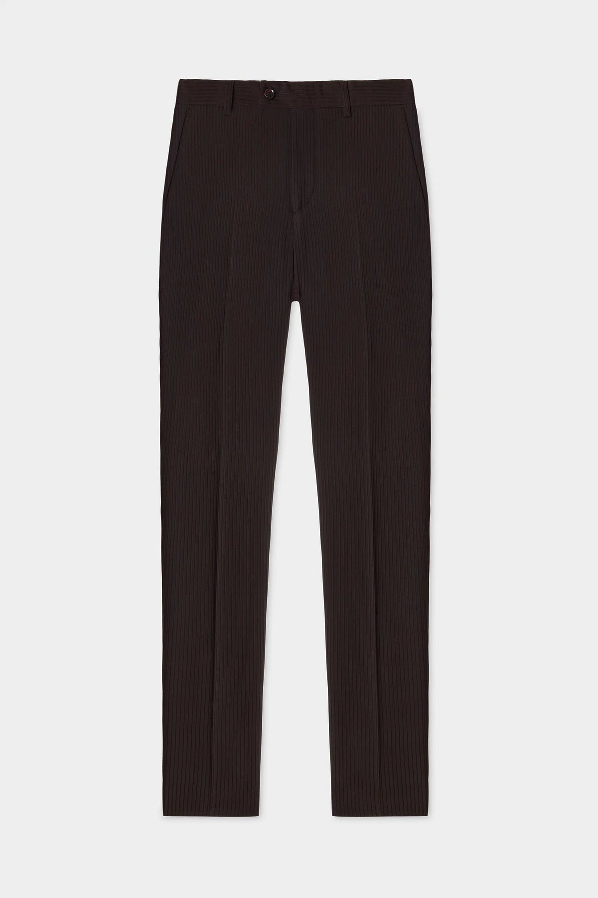 Twn Slim Fit Kahverengi Çizgili Takim Elbise