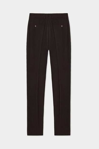 Twn Slim Fit Kahverengi Çizgili Takim Elbise