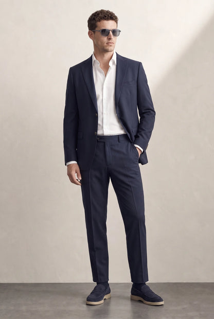 Twn Slim Fit Lacivert Çizgili Takim Elbise