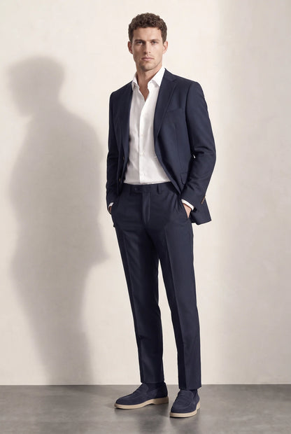 Twn Slim Fit Lacivert Çizgili Takim Elbise