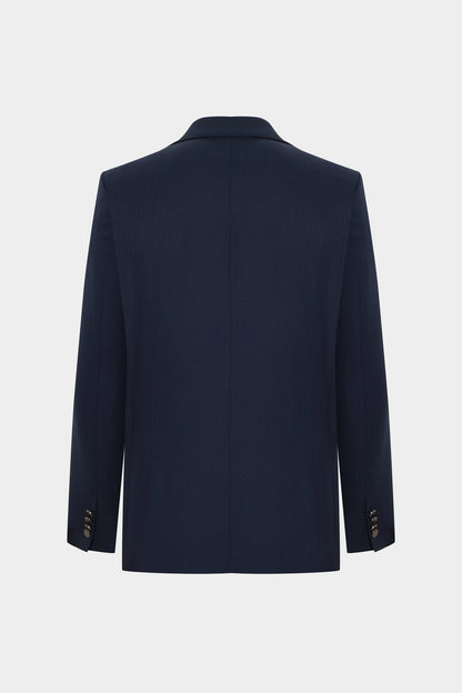 Twn Slim Fit Lacivert Çizgili Takim Elbise