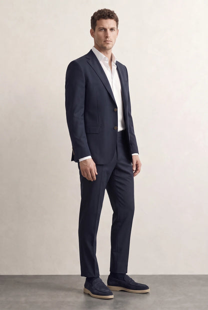 Twn Slim Fit Lacivert Çizgili Takim Elbise